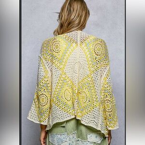 ❤️POL crochet relaxed fit one size cardigan sweater